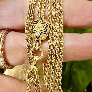 18 karat gold watch chain vintage Necklace